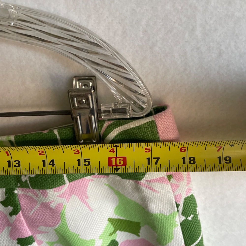 Talbots Lined 100% Woven Cotton Skirt in Pink, Green, and White in Size 14P - Picture 4 of 8